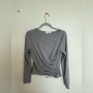 Grey Long Sleeve with Adjustable Tie